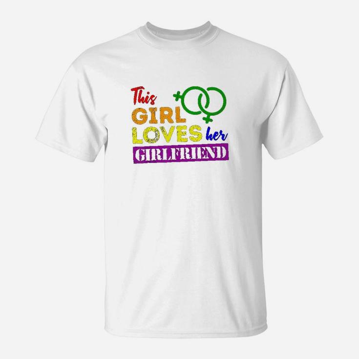 Funny Lgbt Gay Lesbian Pride This Girl Loves Her Girlfriend T-Shirt