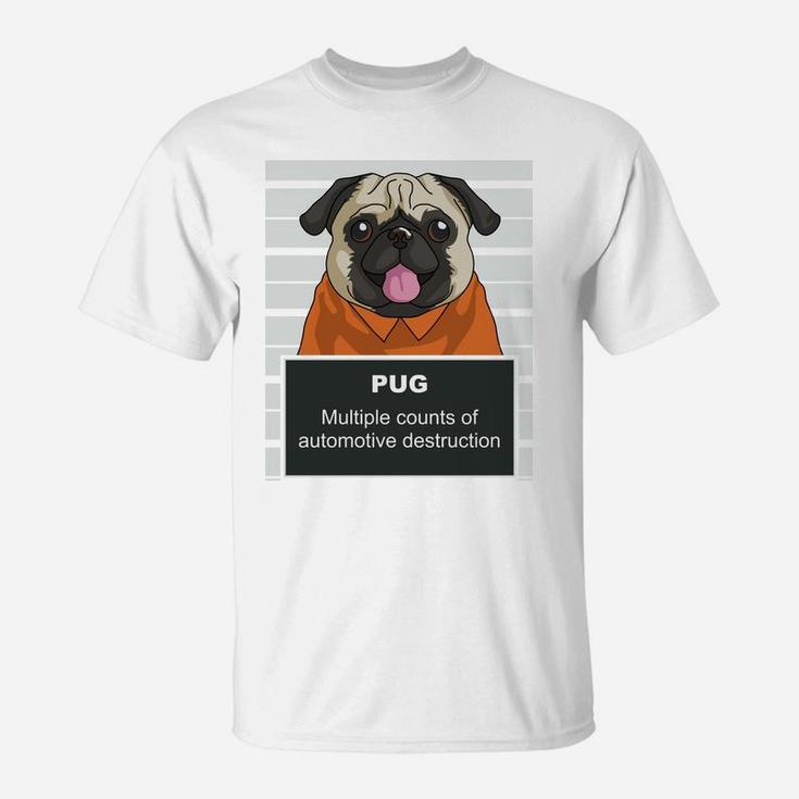 Pug Mug Shot Cute Dog Lovers Pbv Long Sleeve T Shirt Seseable UK