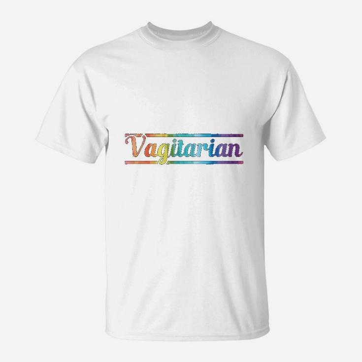 Funny Vagitarian Lesbian Gay Couple Valentine's Day Lgbt T-Shirt