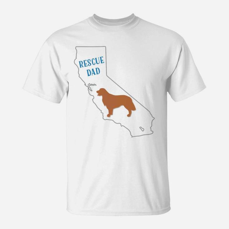 Golden Retriever Breed Rescue Dad California T-Shirt
