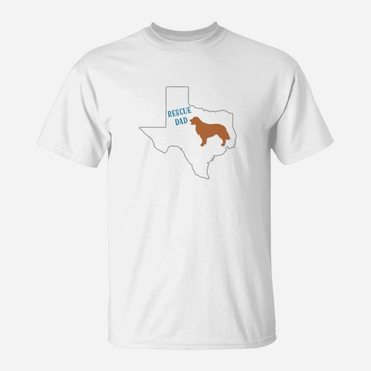 Golden Retriever Breed Rescue Dad Texas Shirt T-Shirt
