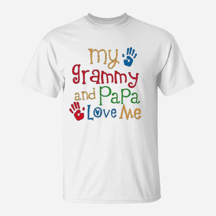 Grammy And Papa Love Me Toddler T-Shirt