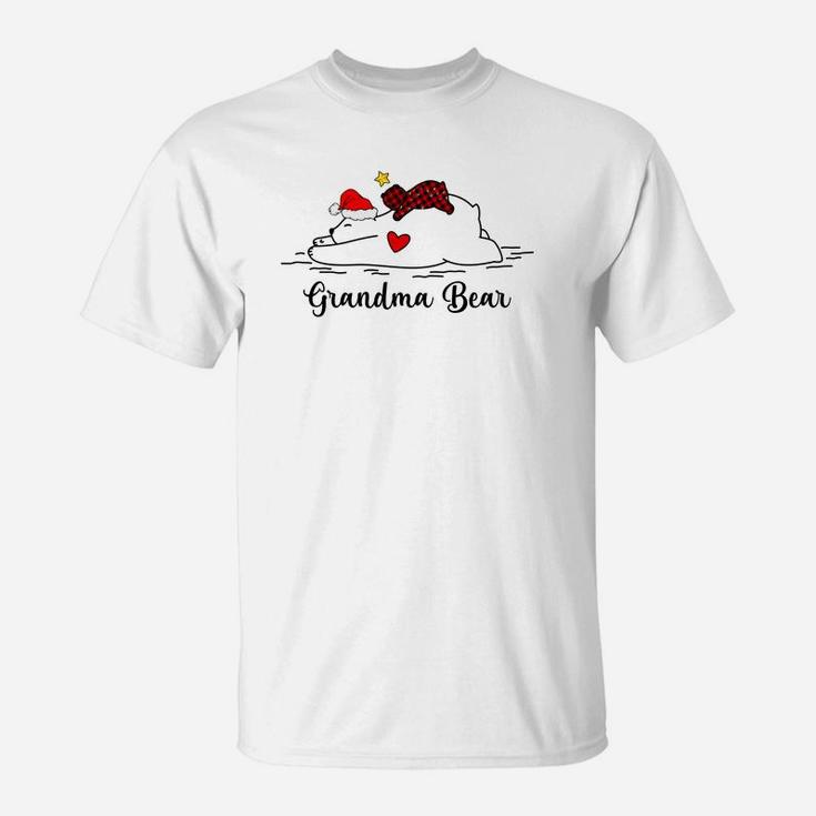 Grandma Bear Christmas White T-Shirt