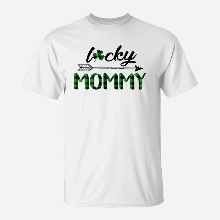 Green Plaid Lucky  Mommy T-Shirt