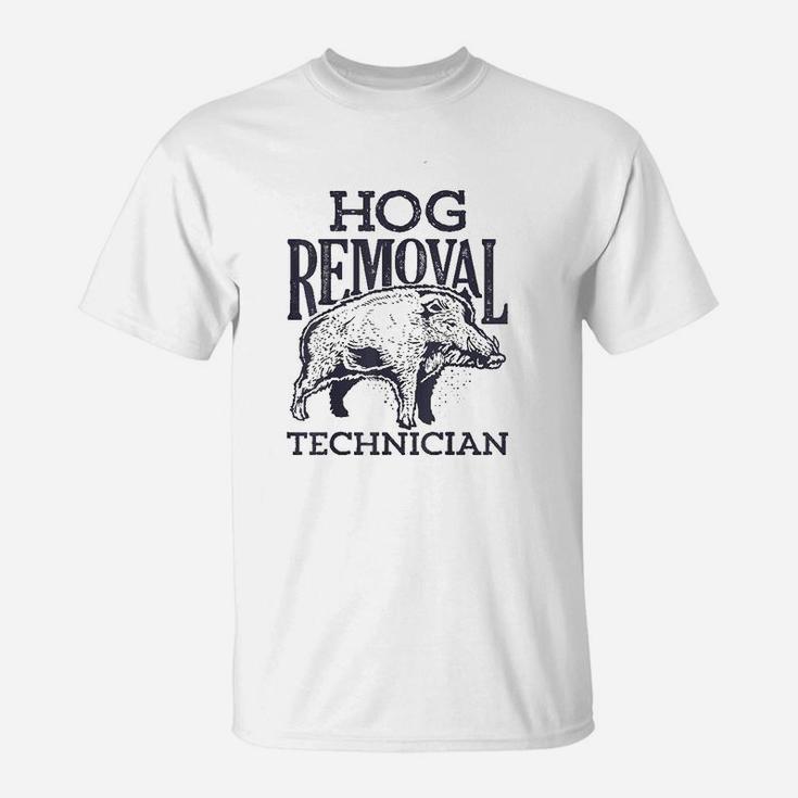Hog Removal Technician Boar Hunting Vintage Pig Gift T-Shirt