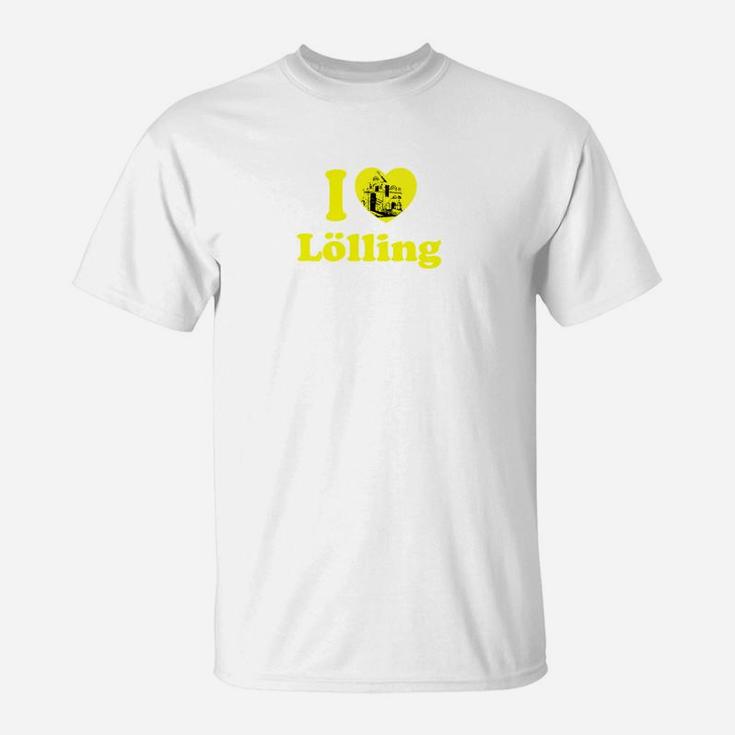 I ❤️ Lölling Herren T-Shirt, Gelbes Smiley-Gesicht Design