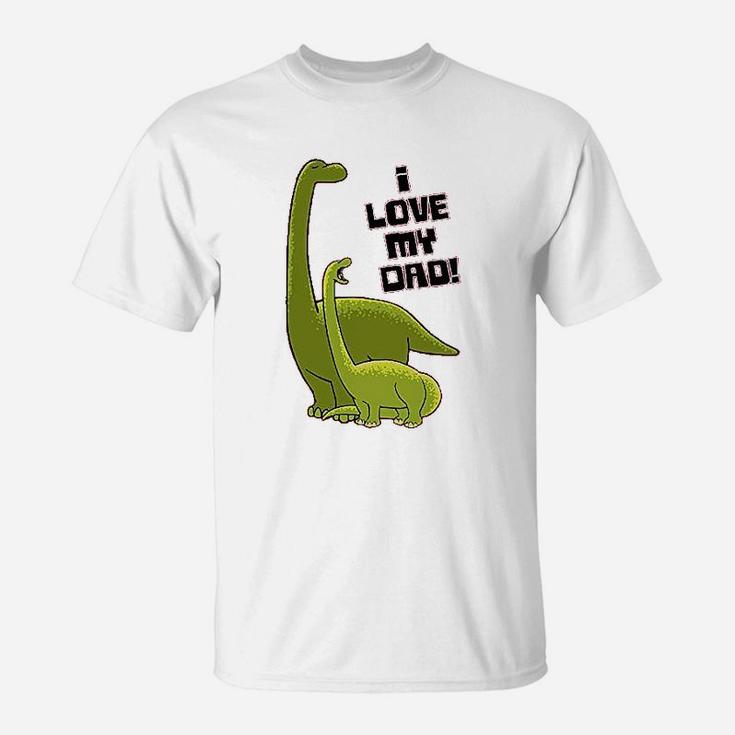 I Love My Dad Dinosaur T-Shirt
