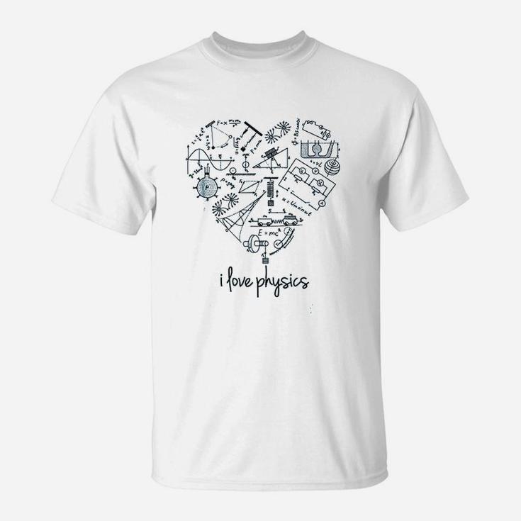 I Love Physics Science Math Graph Formula Equation T-Shirt I Love Physics Science Math Graph Formula Equation T-Shirt
