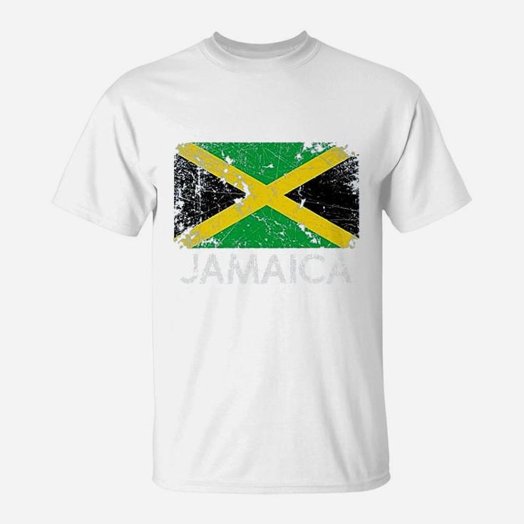 Jamaican Flag T-Shirt | Vintage Made In Jamaica Gift Jamaican Flag T-Shirt | Vintage Made In Jamaica Gift