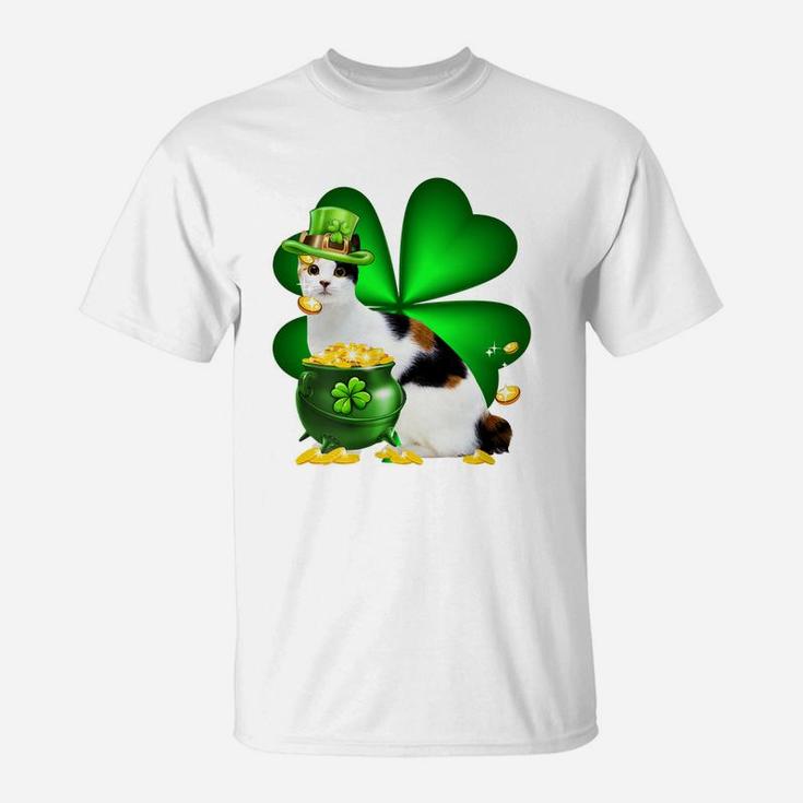 Cat Leprechaun T-Shirt Cat Lover Shamrock St Patrick's Day Cat Leprechaun T-Shirt Cat Lover Shamrock St Patrick's Day