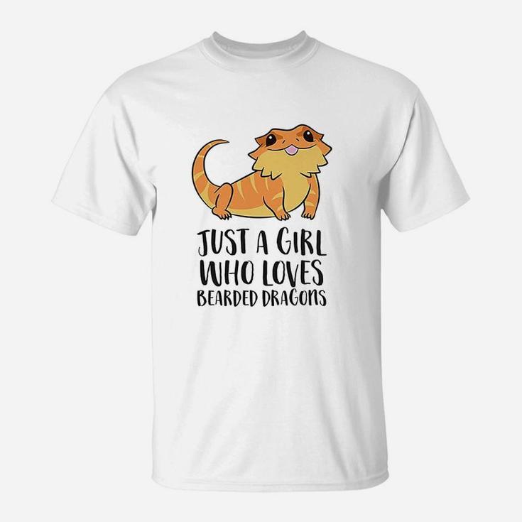 Just A Girl Who Loves Bearded Dragons Lizard T-Shirt