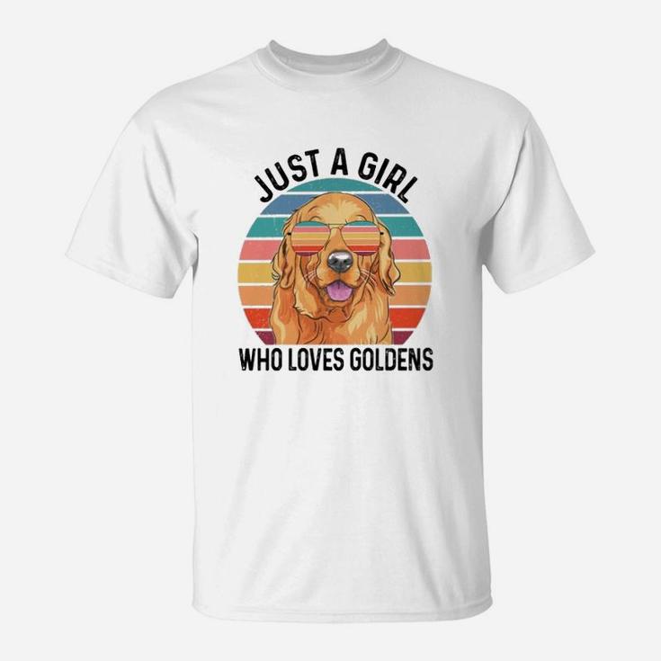 Just A Girl Who Loves Goldens Vintage T-Shirt