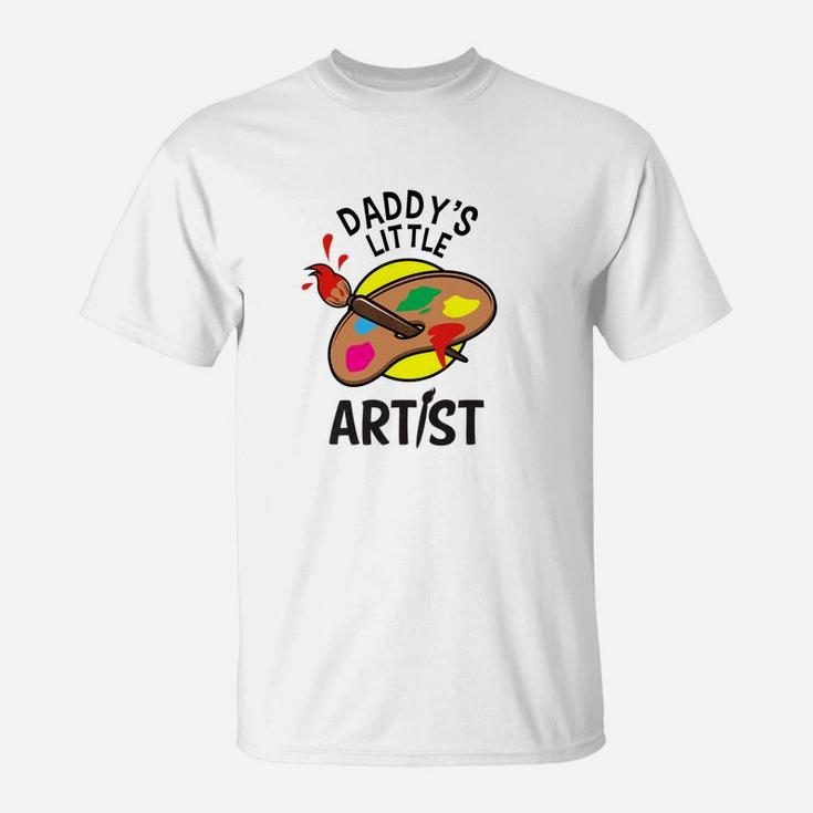 Kids Art Boys Girls Daddys Little Artist T-Shirt