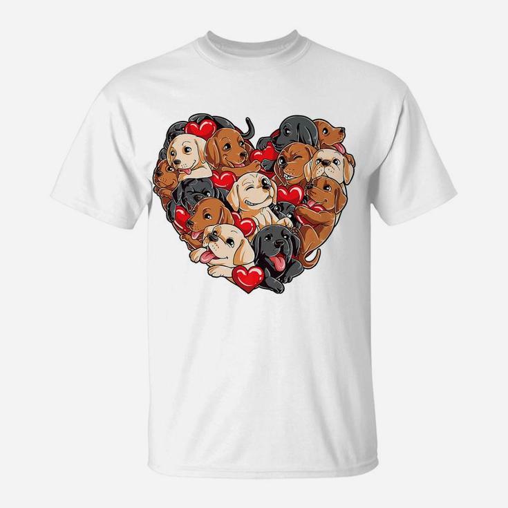 Labrador Valentines Day Dog Lover Heart Boys Kids Love T-Shirt
