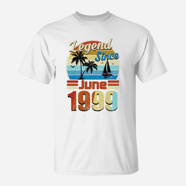 Legend Since June 1999 Retro Vintage Birthday Summer Gift T-Shirt