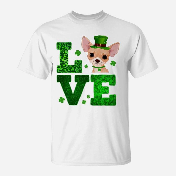 Love Chihuahua St Patricks Day Funny Dog Lover Gif T-Shirt