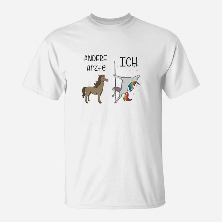 Lustiges Einhorn Tierarzt T-Shirt, Andere Ärzte VS Ich Design