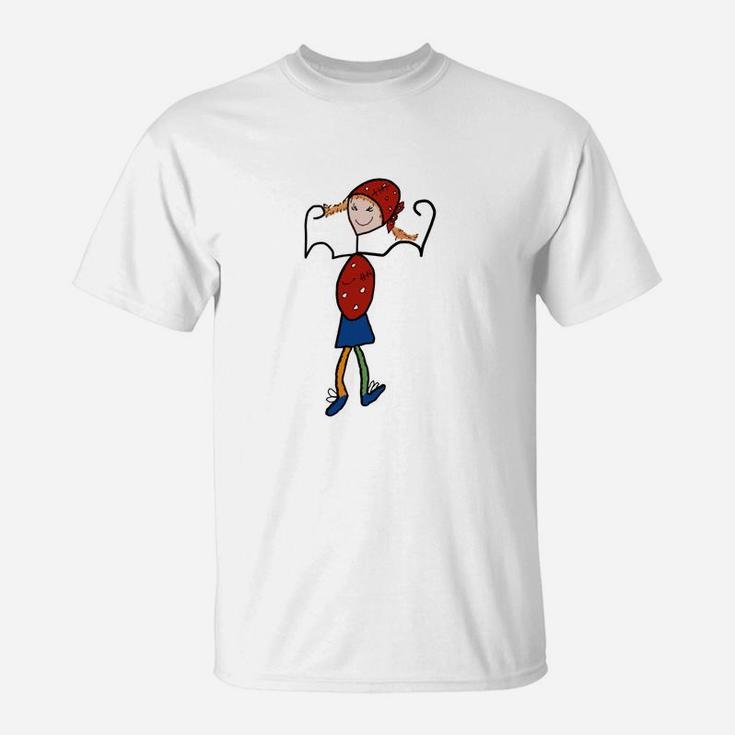 Lustiges Kinder-Held T-Shirt mit Superkraft-Motiv in Rot und Blau
