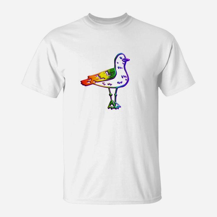 Lustiges Skateboard-Taube T-Shirt, Grafik Tee für Skater