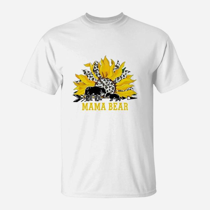 Mama Bear And Sunflower Women Gift, Mother's Day mom gift T-Shirt