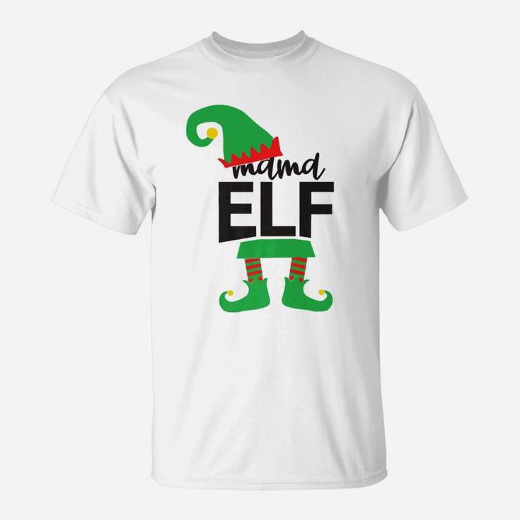 Mama Elf Family Matching Christmas Funny T-Shirt