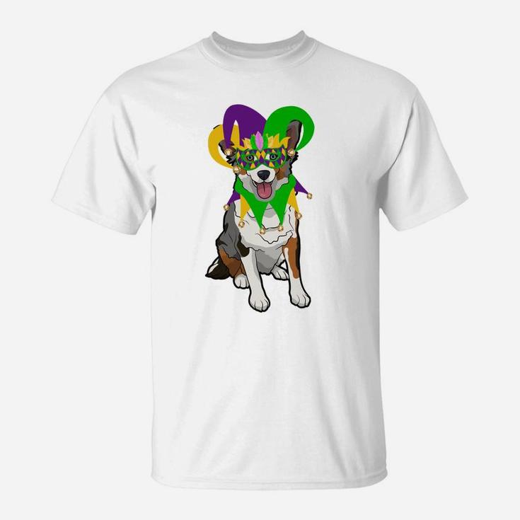 Mardi Gras Aussie Dog Funny Mardi Gras T-Shirt