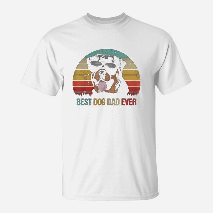 Mens Best Dog Dad Ever Rottweiler Fathers Day Gifts For Dad T-Shirt