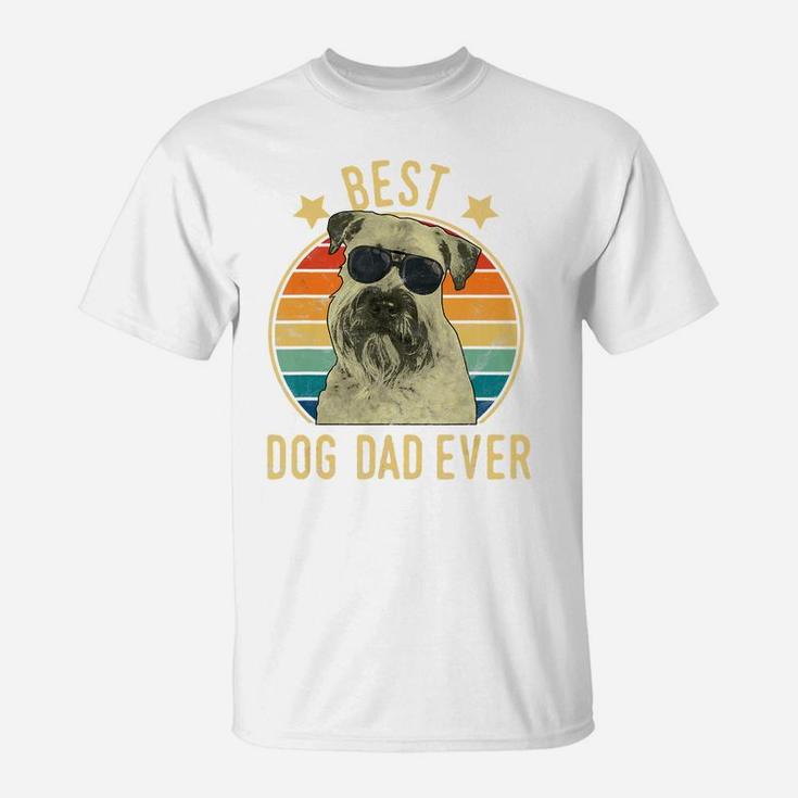 Mens Best Dog Dad Ever Soft Coated Wheaten Terrier Fathers Day T-Shirt