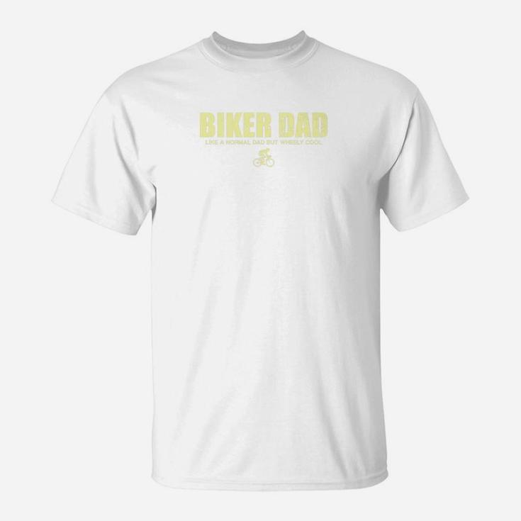 Mens Biker Dad Cool Cyclist Funny Biking Fathers Day Gift T-Shirt