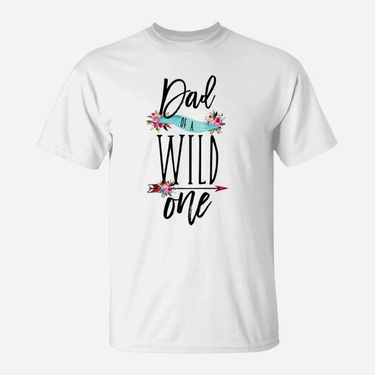 Mens Dad Of A Wild One Boho 1st Birthday Daddy Family Gift T-Shirt