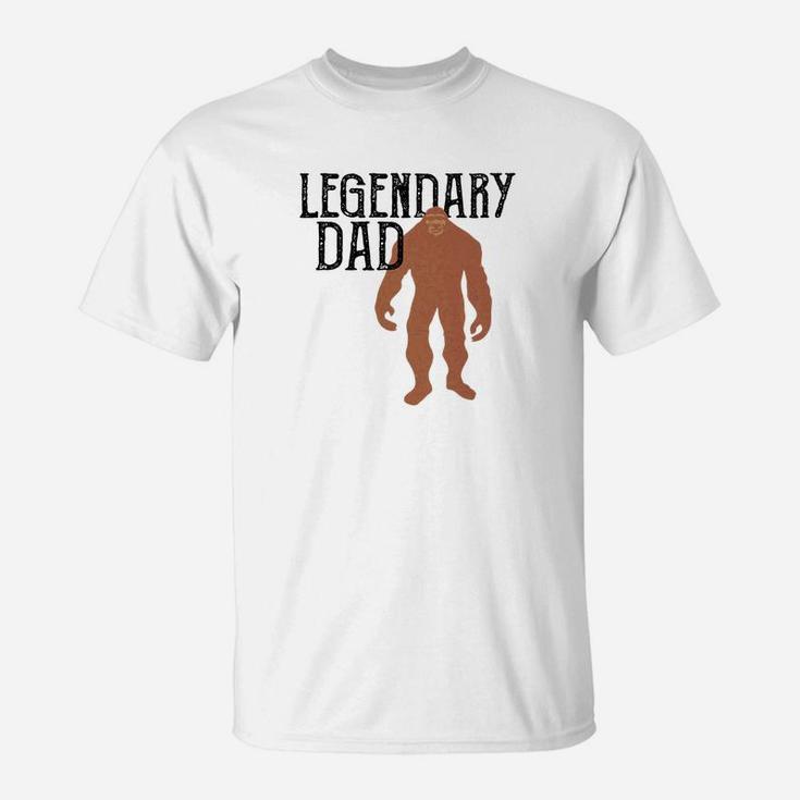 Mens Legendary Dad Bigfoot Fathers Day Legend Gift Premium T-Shirt