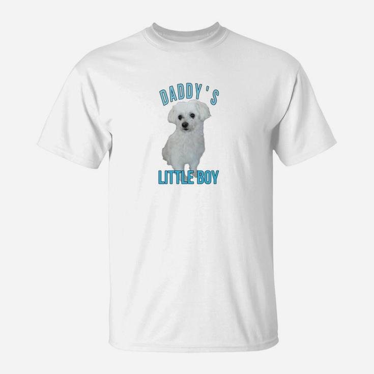 Mens Maltese Dogs Dads Love Dog Picture Fathers Day T-Shirt
