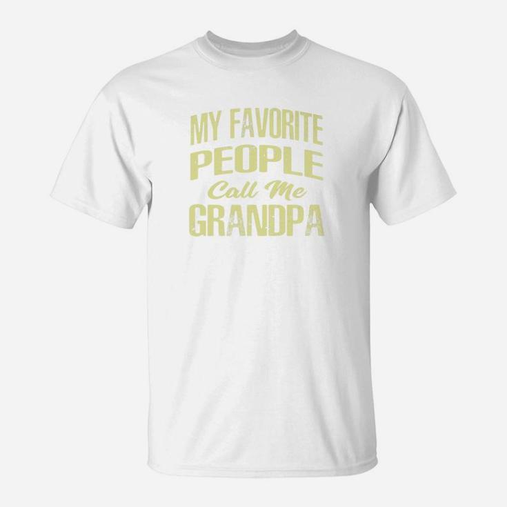 Mens Mens My Favorite People Call Me Grandpa Fathers Day T-Shirt