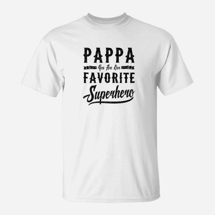 Mens Pappa Superhero Fathers Day Gifts Dad Grandpa Men T-Shirt