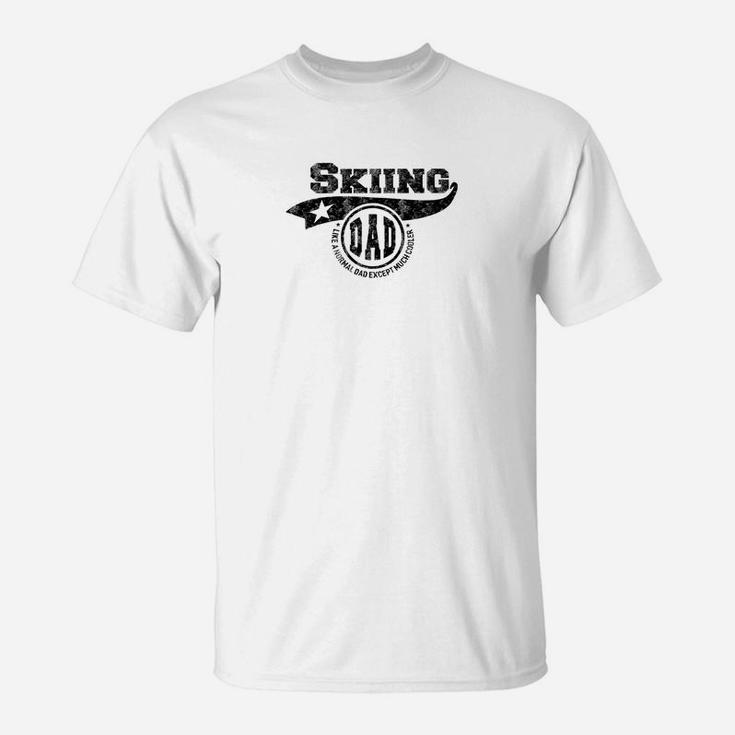 Mens Skiing Dad Fathers Day Gift Father Sport Men T-Shirt