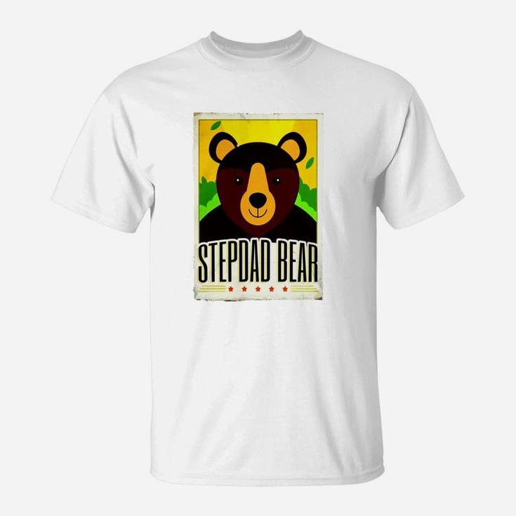 Mens Stepdad Bear T-shirt Stepdad Gifts Funny T-Shirt