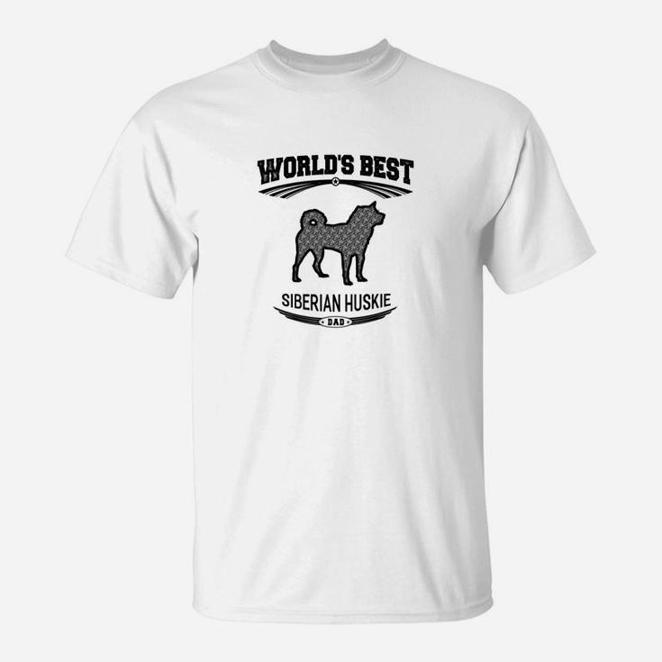Mens Worlds Best Siberian Huskie Dog Dad Men s T-Shirt