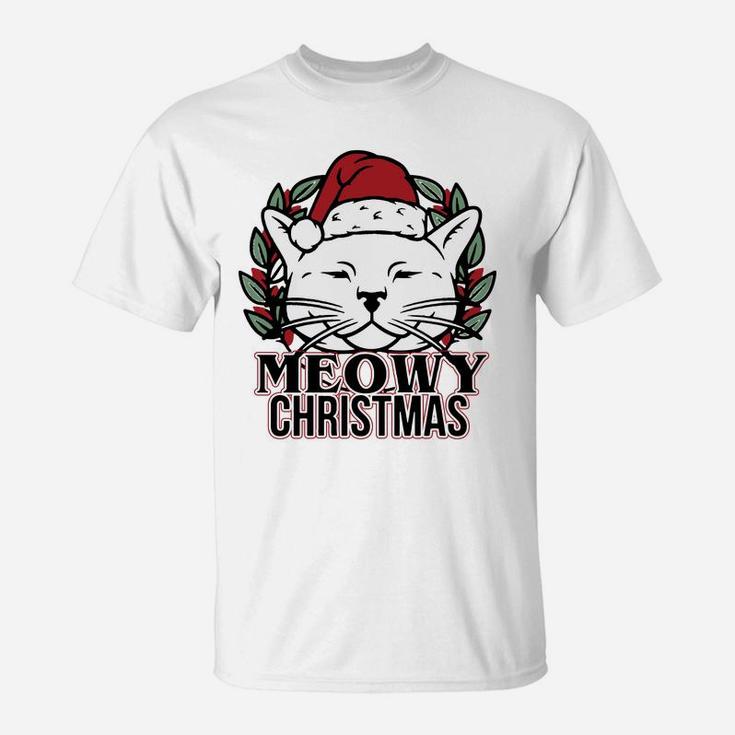 Meowy Christmas Cat T-Shirt