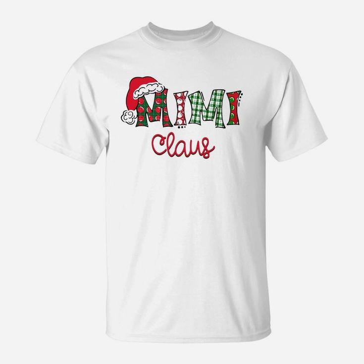Mimi Claus Christmas Santa Claus Hat Grandma Gift T-Shirt