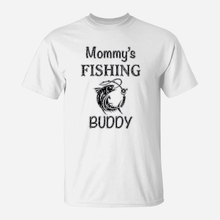 Mommy Fishing Buddy Mom Mothers Boy And Girl T-Shirt