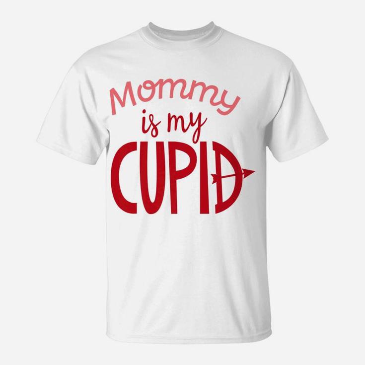 Mommy Is My Cupid Valentines Day Mom Kids Boys Girls T-Shirt