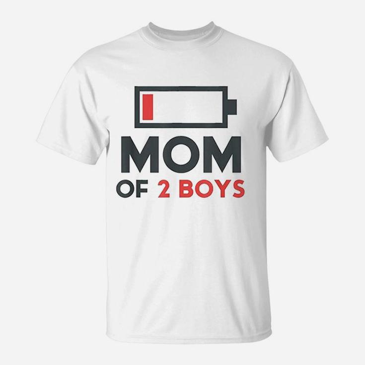 Mothers Day Gift Mom Mom Of 2 Boys T-Shirt