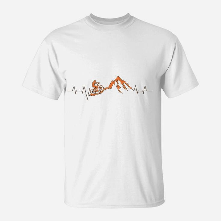 Mountain Bike Heartbeat Cute Bike Heartbeat T-Shirt