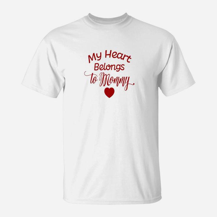 My Heart Belongs To Daddy Valentines Day Shirt Dad Kids T-Shirt
