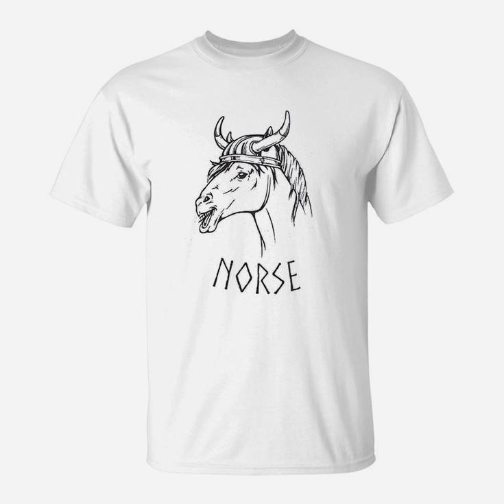 Norse Norwegian Scaninavian Horse Pun Dad Joke Norway T-Shirt