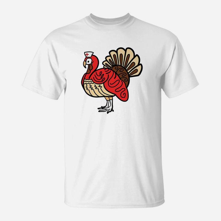 Nurse Turkey Funny Cute Thanksgiving Day Gift T-Shirt