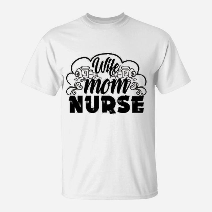 On Yellow Wife Mom Nurse Mothers Day T-Shirt