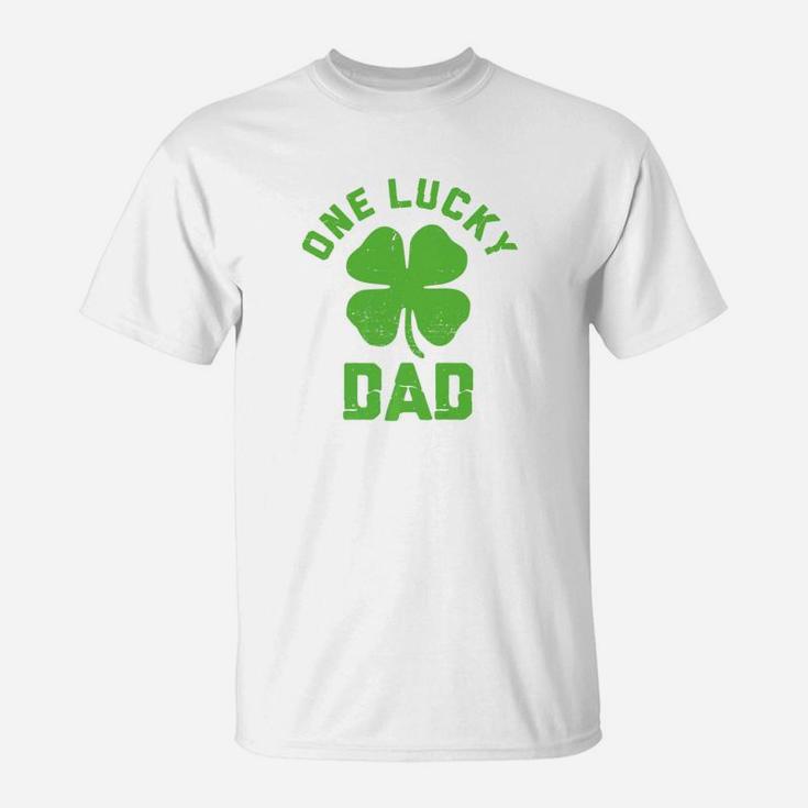 One Lucky Dad Vintage St Patrick Day Gif T-Shirt
