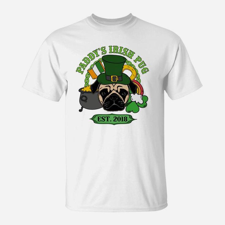 Paddys Irish Pug 2018 Funny St Patricks Day T-Shirt