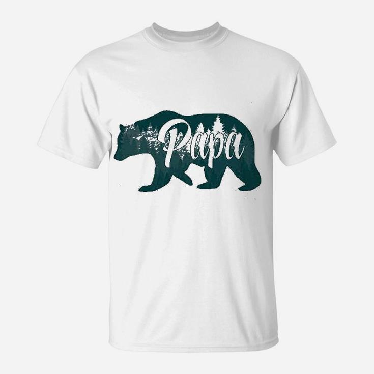 Papa Bear Funny Design For Dads Gift Idea T-Shirt